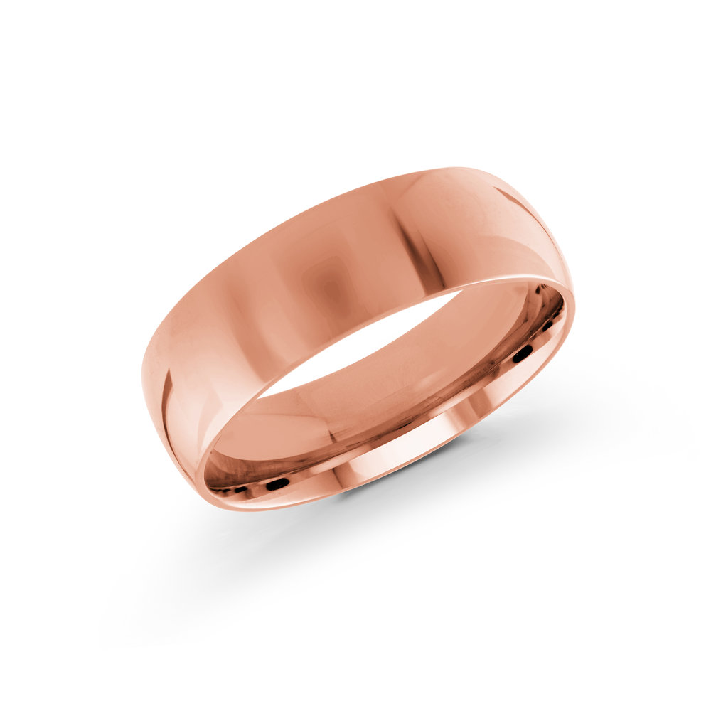 Pink Gold Men's Ring Size 7mm (J-100-07PG)